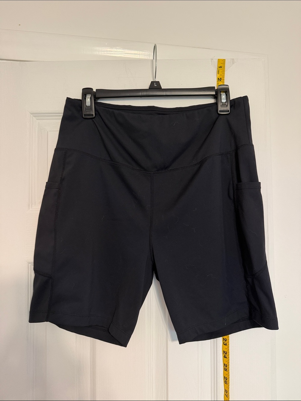 Women’s Baleaf Black High-Waist Athletic Shorts with Side Pockets XL